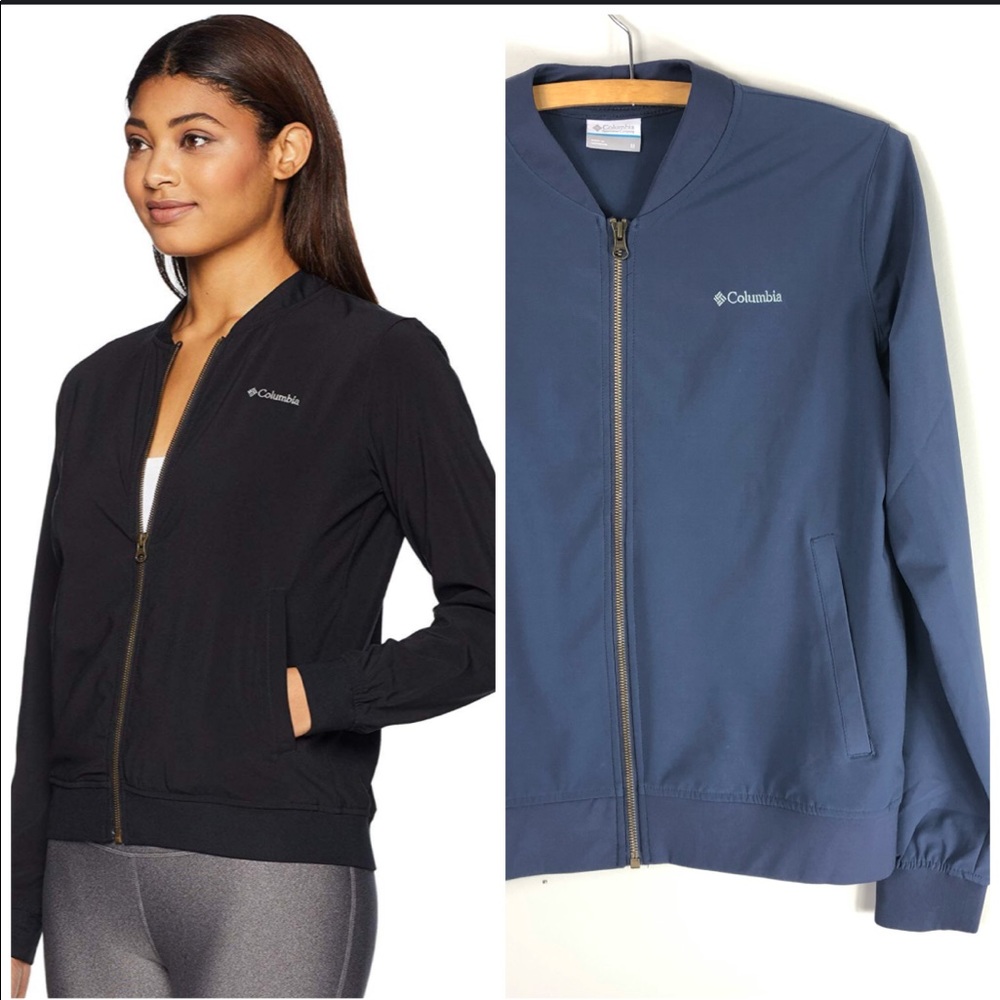 Columbia Bomber Jacket Casual Blue Navy 268 used